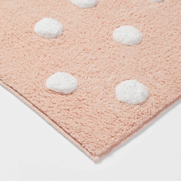 Polka Dot Kids' Bath Rug - Pillowfort Raised polka dots add a fun pop of texture - Picture 3 of 5
